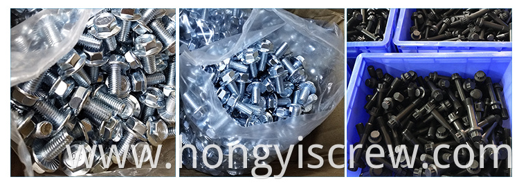 China custom zinc plated flange bolt M8 M14 hex socket bolts